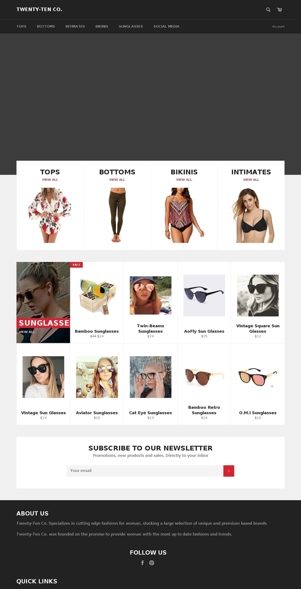 twenty-10.com shopify website screenshot