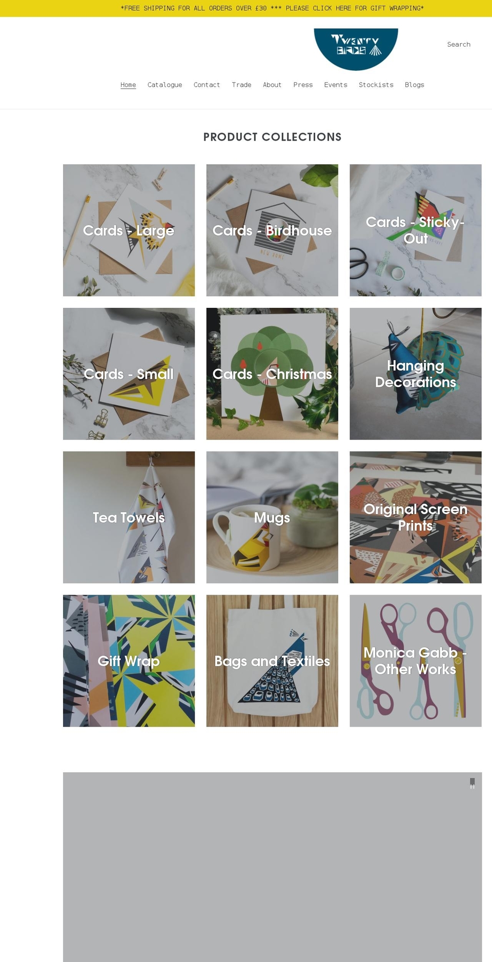 twentybirds.co.uk shopify website screenshot