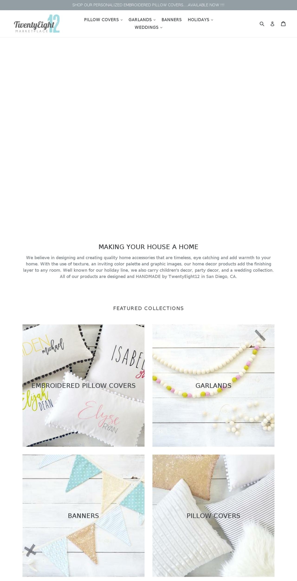 twentyeight12.com shopify website screenshot