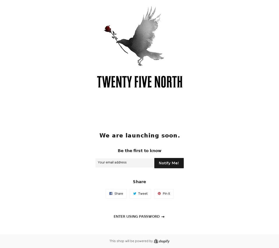 twentyfivenorth.com — Shopify storefront screenshot