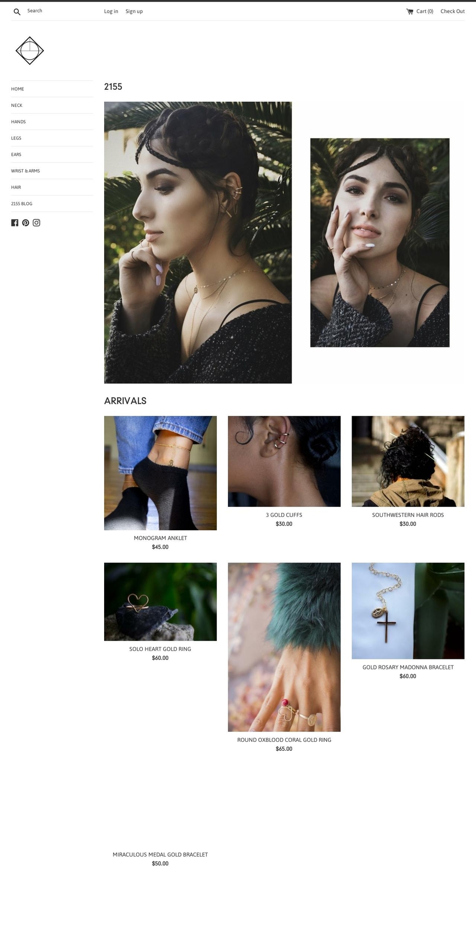 twentyonefiftyfive.com shopify website screenshot