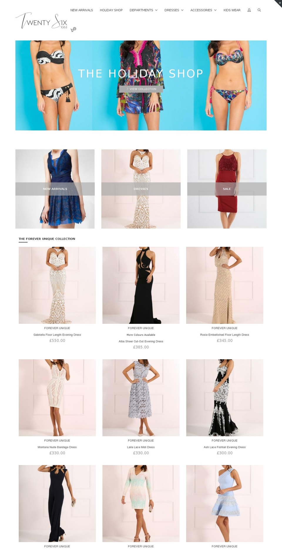 twentysixfashion.com shopify website screenshot