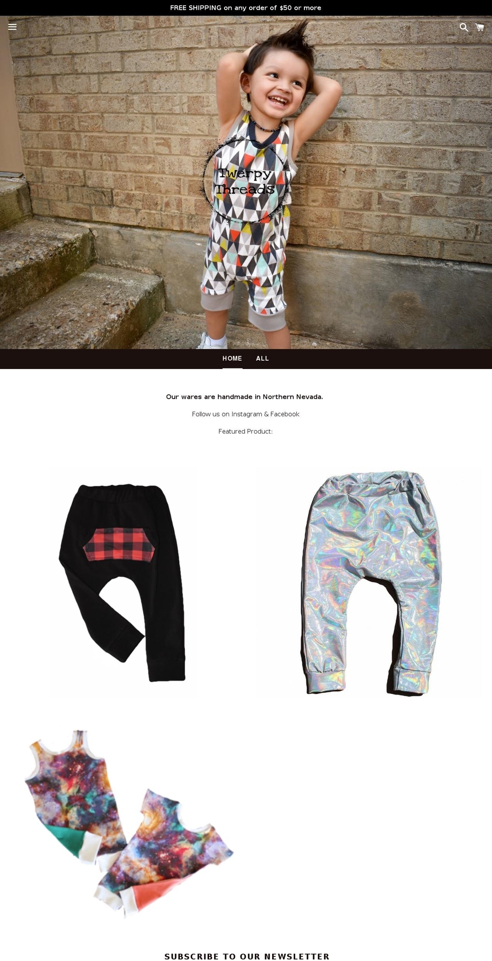 twerpythreads.com — Shopify storefront screenshot