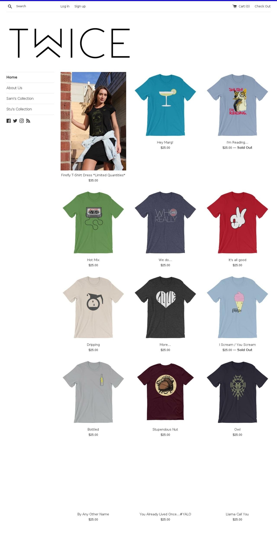 twicetees.com — Shopify storefront screenshot