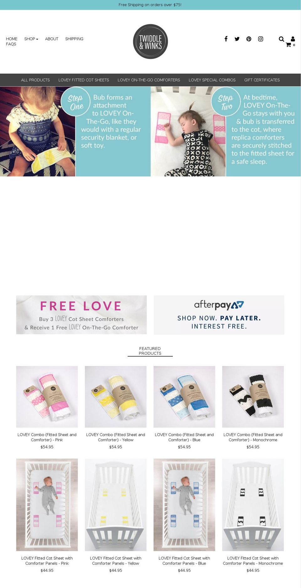 twiddleandwinks.com.au shopify website screenshot