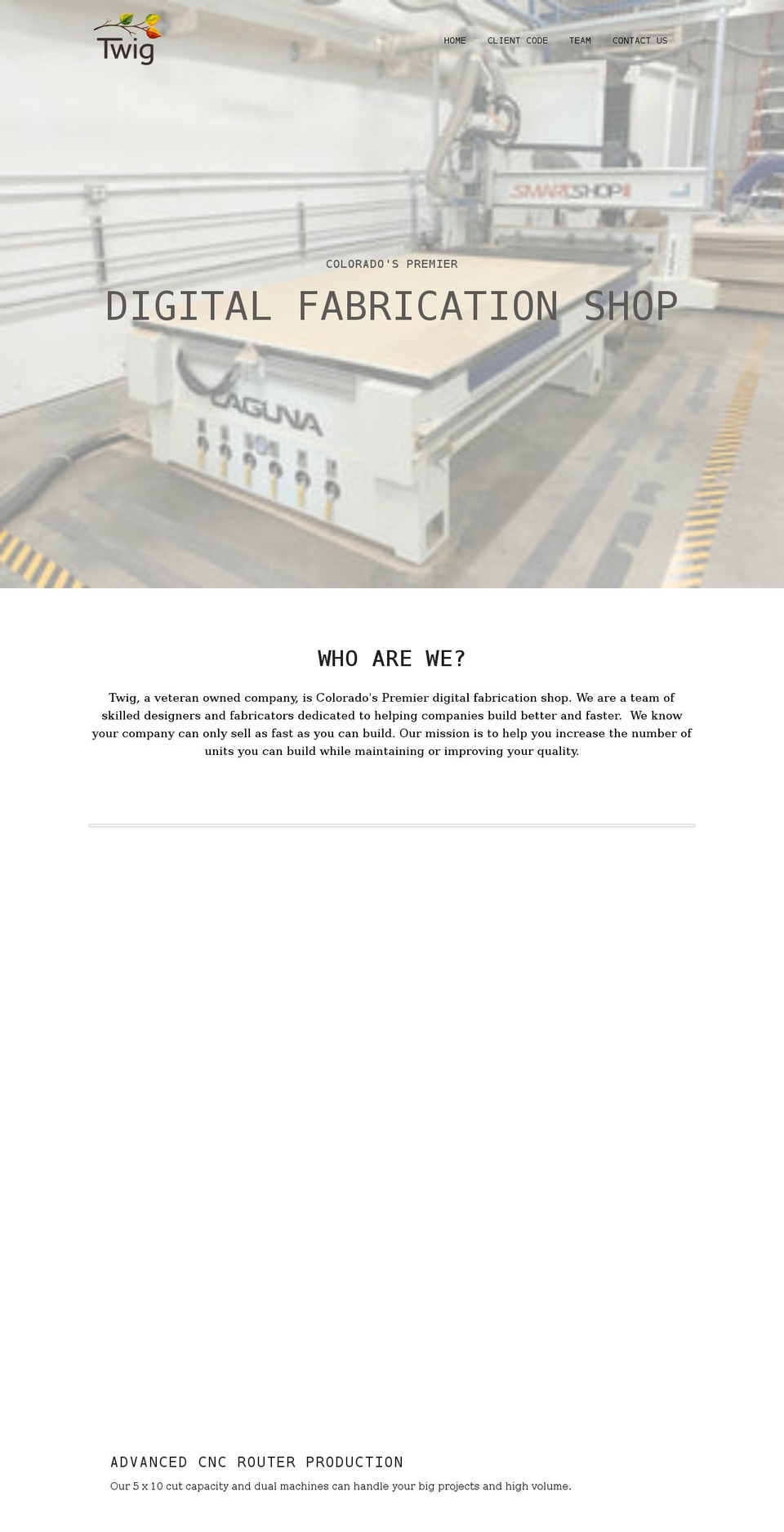 twigcustombuilders.com shopify website screenshot