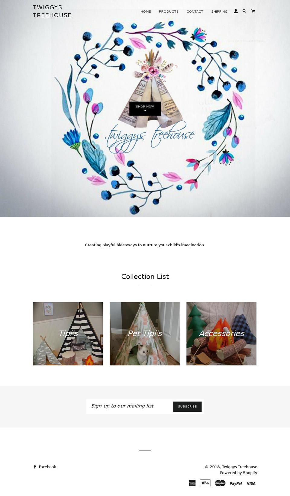 twiggystreehouse.com — Shopify storefront screenshot