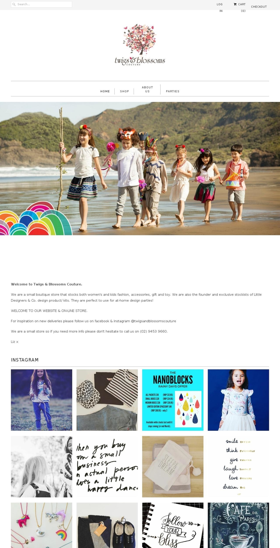 twigsandblossomscouture.com shopify website screenshot