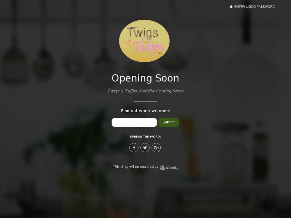 twigsandtulips.com — Shopify storefront screenshot