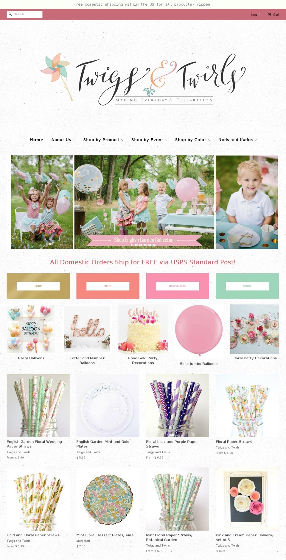 twigsandtwirls.com shopify website screenshot