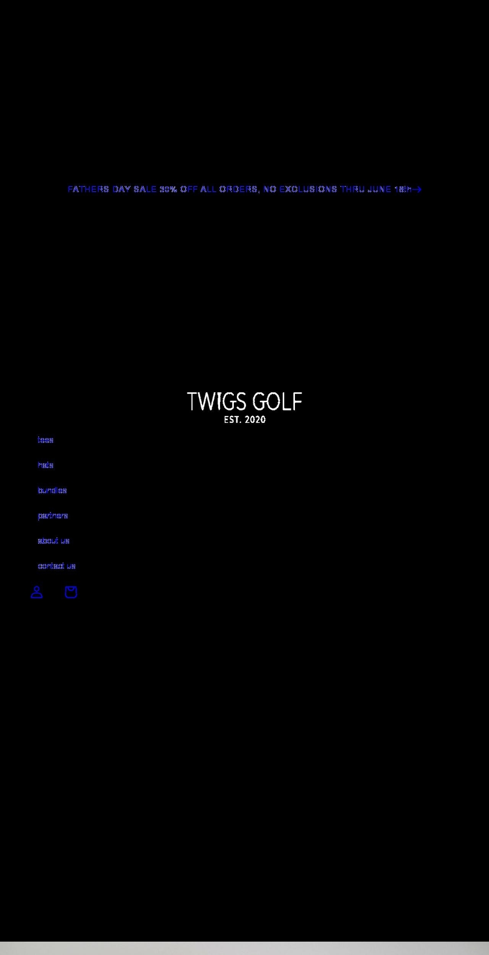 twigsgolf.com shopify website screenshot