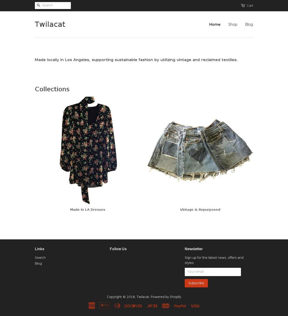 twilacat.com — Shopify storefront screenshot