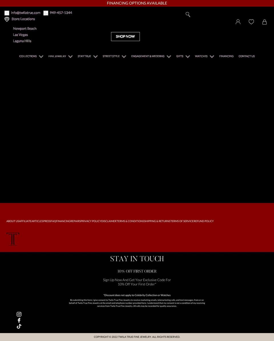 twilatruefinejewelry.com shopify website screenshot