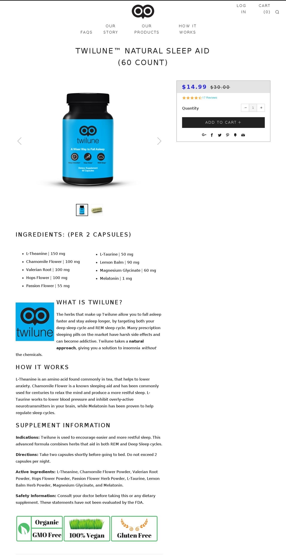 twilune.com — Shopify storefront screenshot