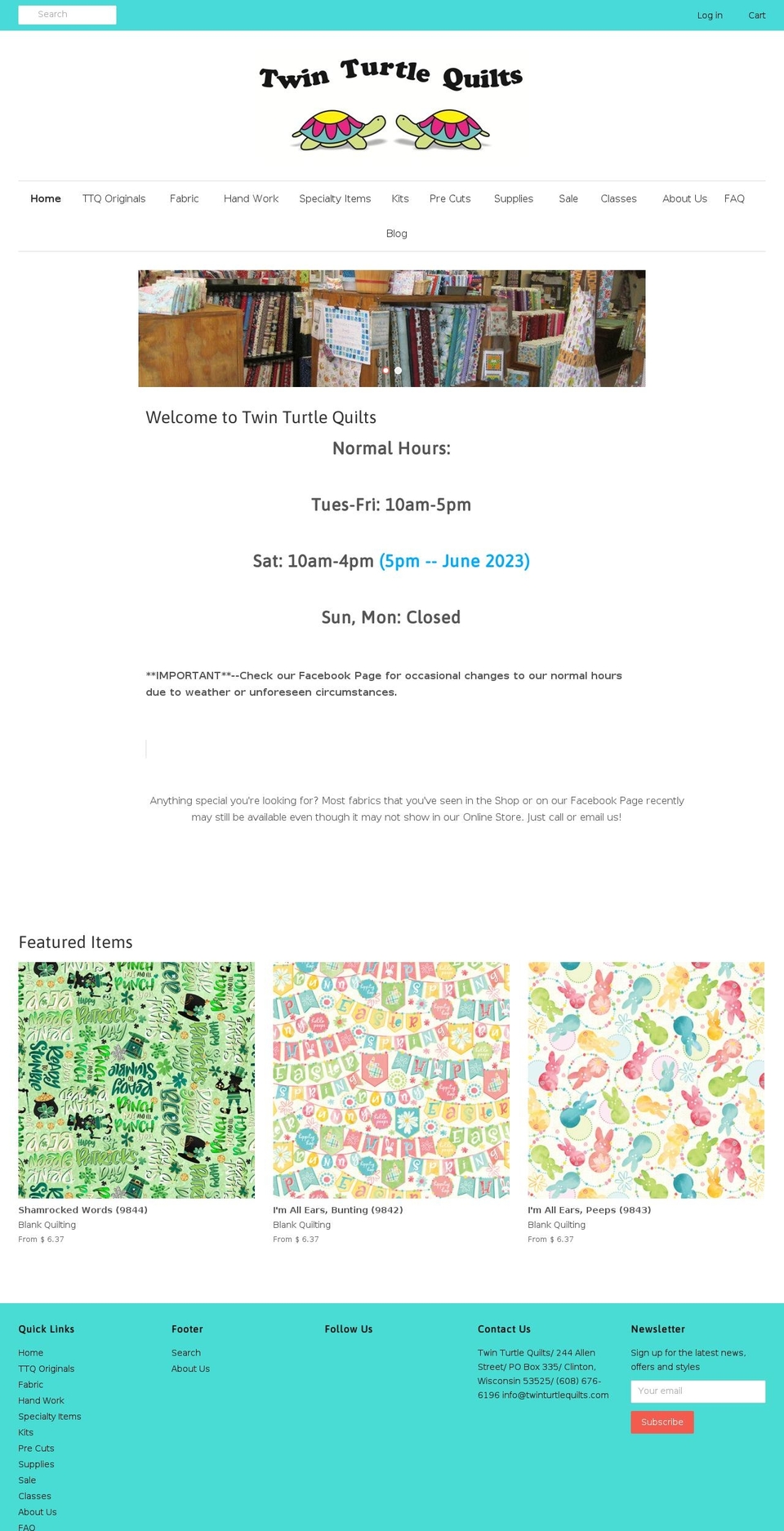 twin-turtle-quilts.myshopify.com shopify website screenshot