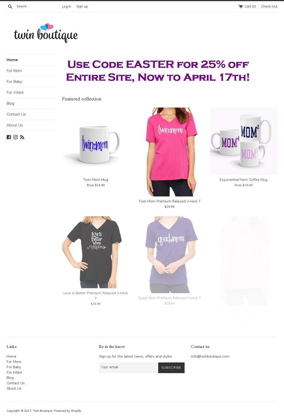 twinboutique.com shopify website screenshot