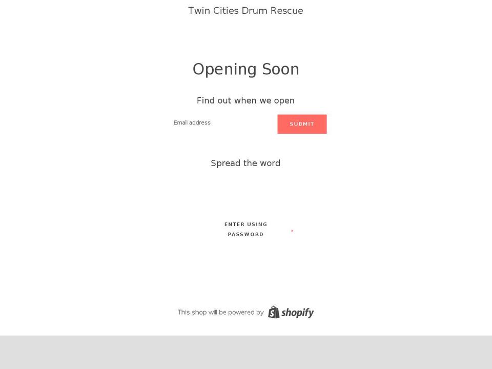 twincitiesdrumrescue.com — Shopify storefront screenshot