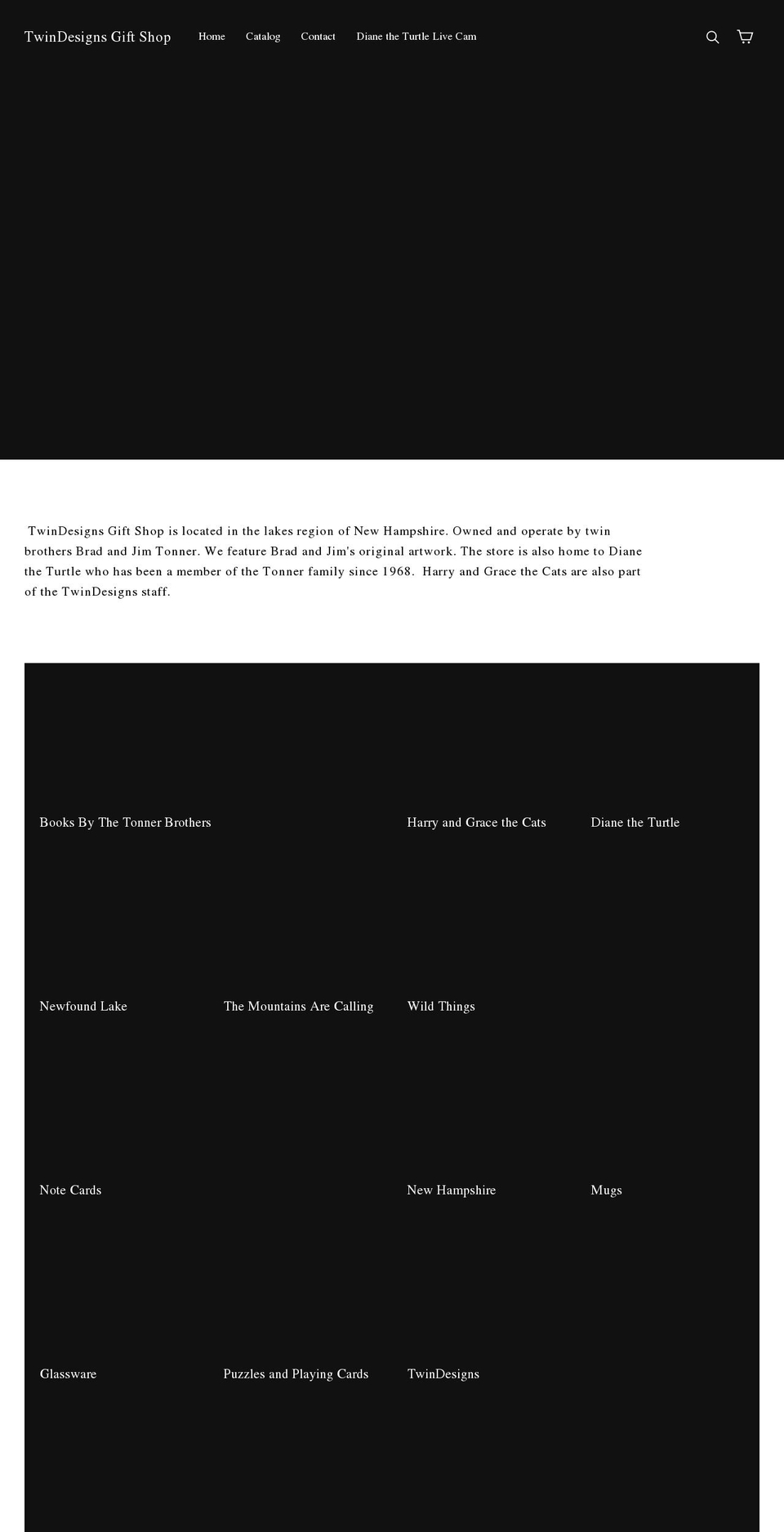 twindesignsgiftshop.com — Shopify storefront screenshot