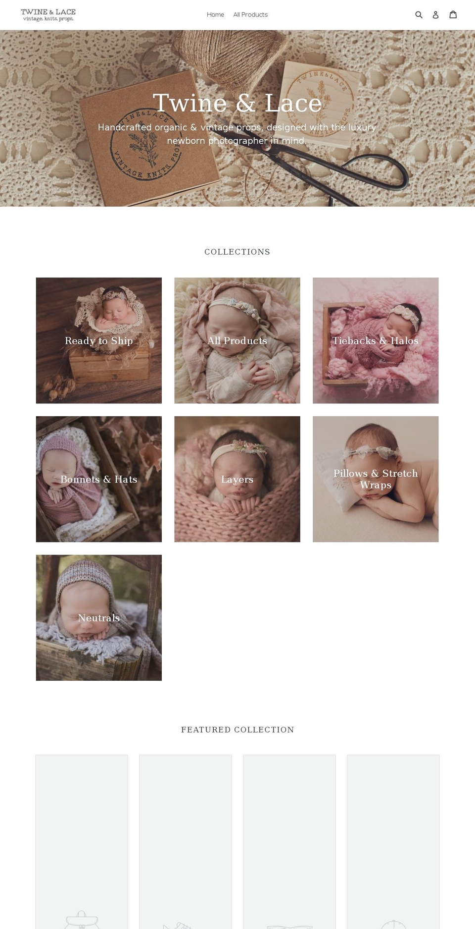 twineandlaceshop.com — Shopify storefront screenshot