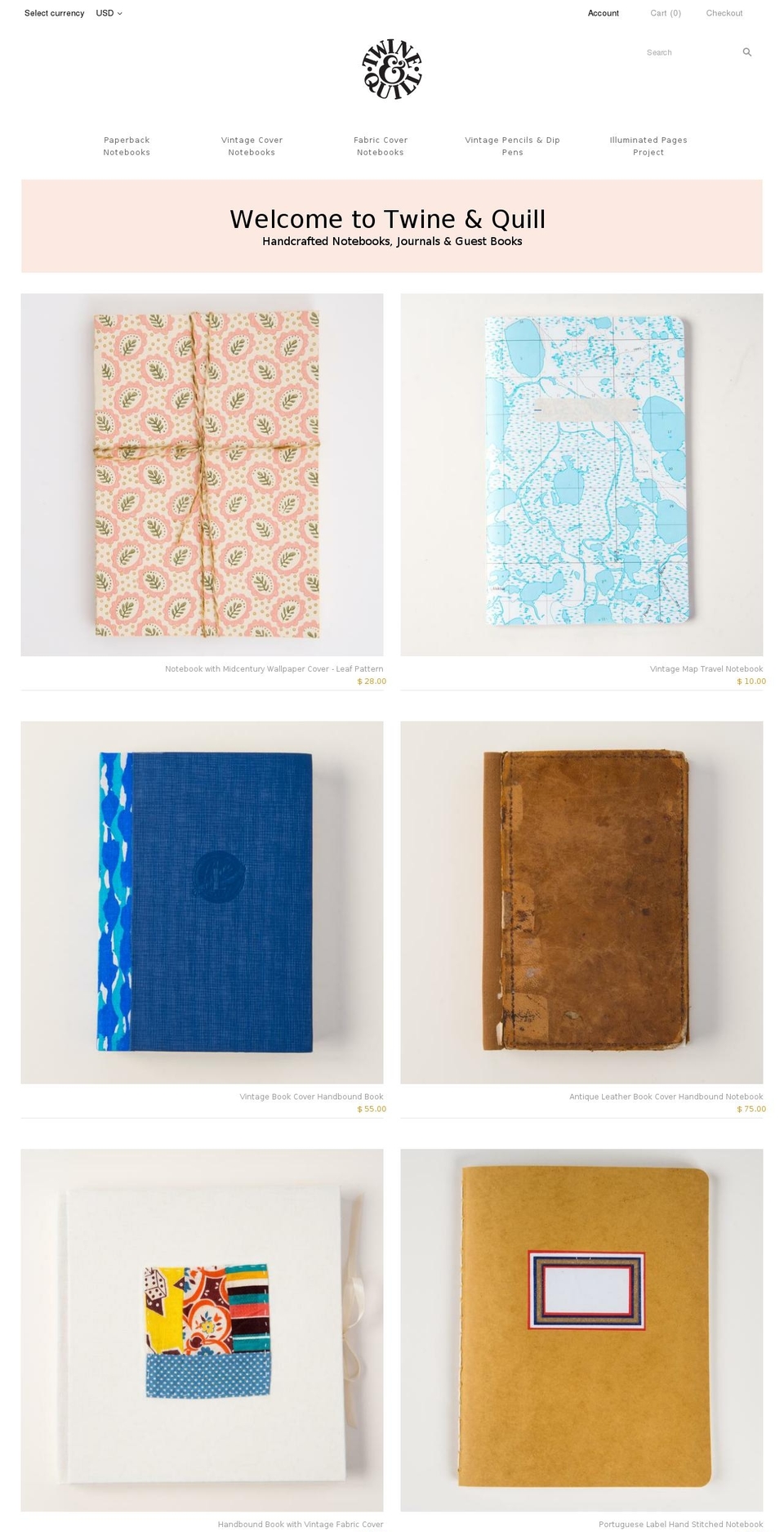 twineandquill.com — Shopify storefront screenshot