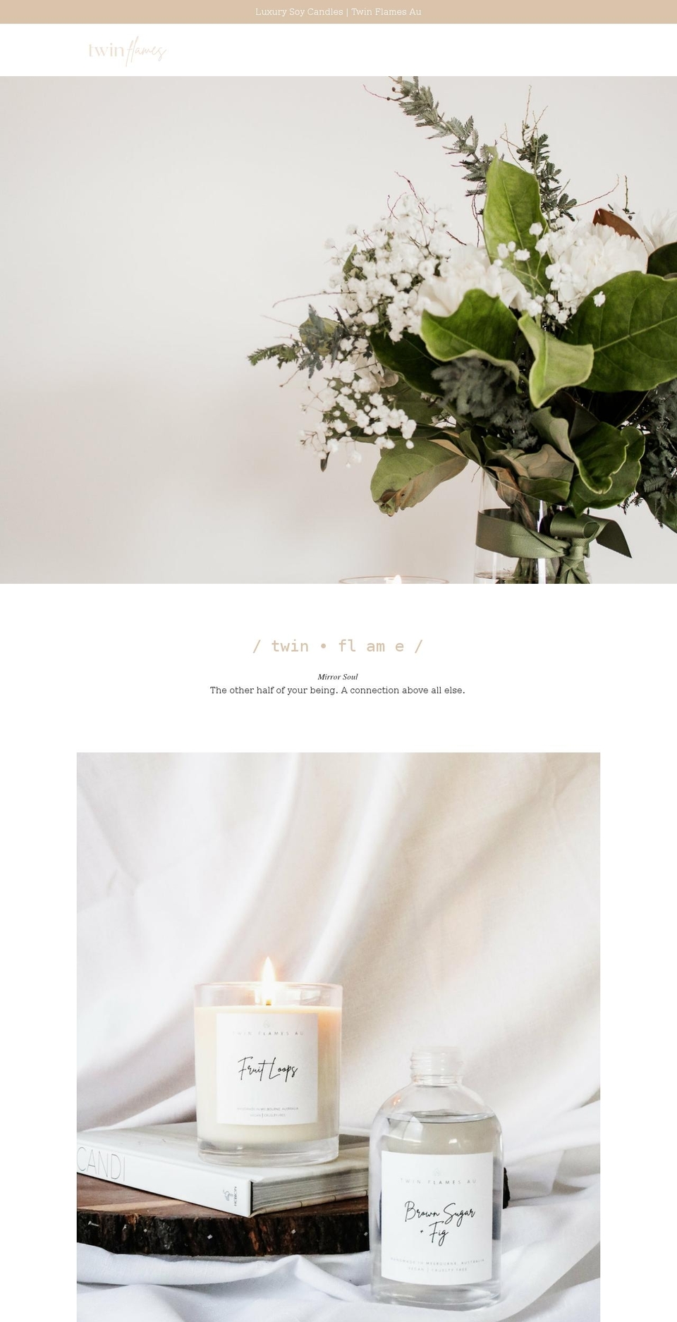twinflamesau.com shopify website screenshot