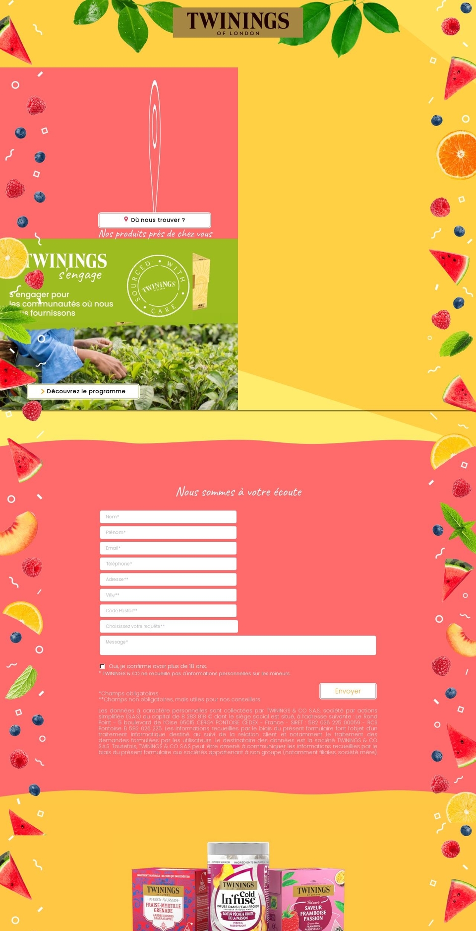 twinings.fr shopify website screenshot