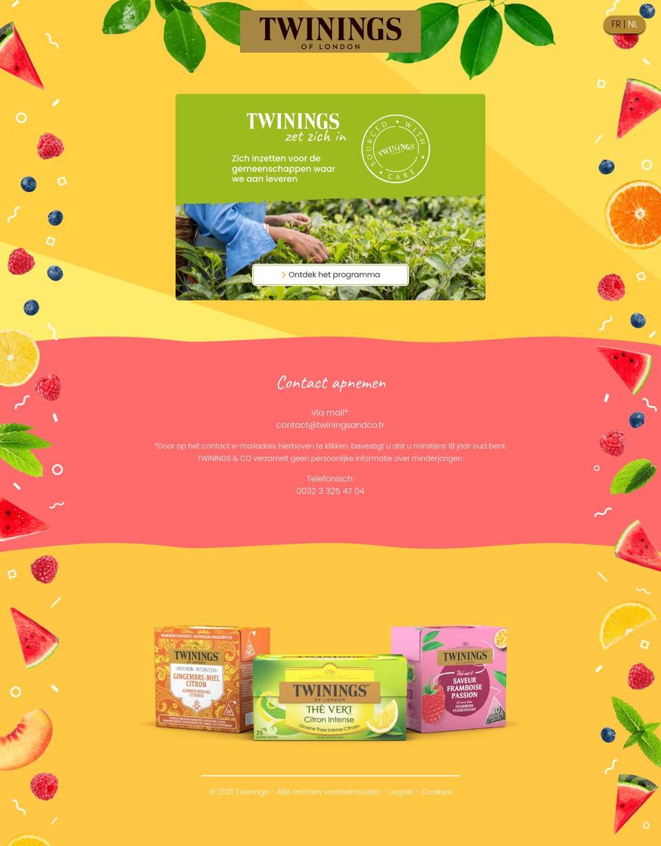 twinings.nl shopify website screenshot