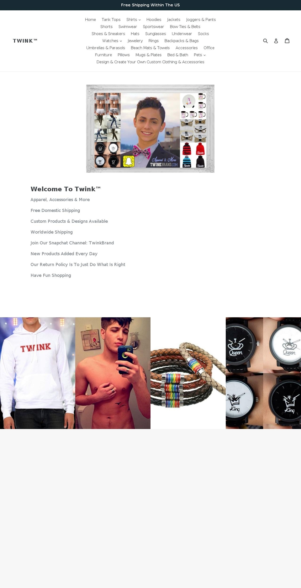 twinkbrand.com — Shopify storefront screenshot