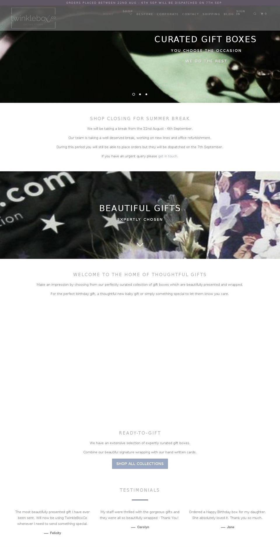 twinkleboxco.com shopify website screenshot