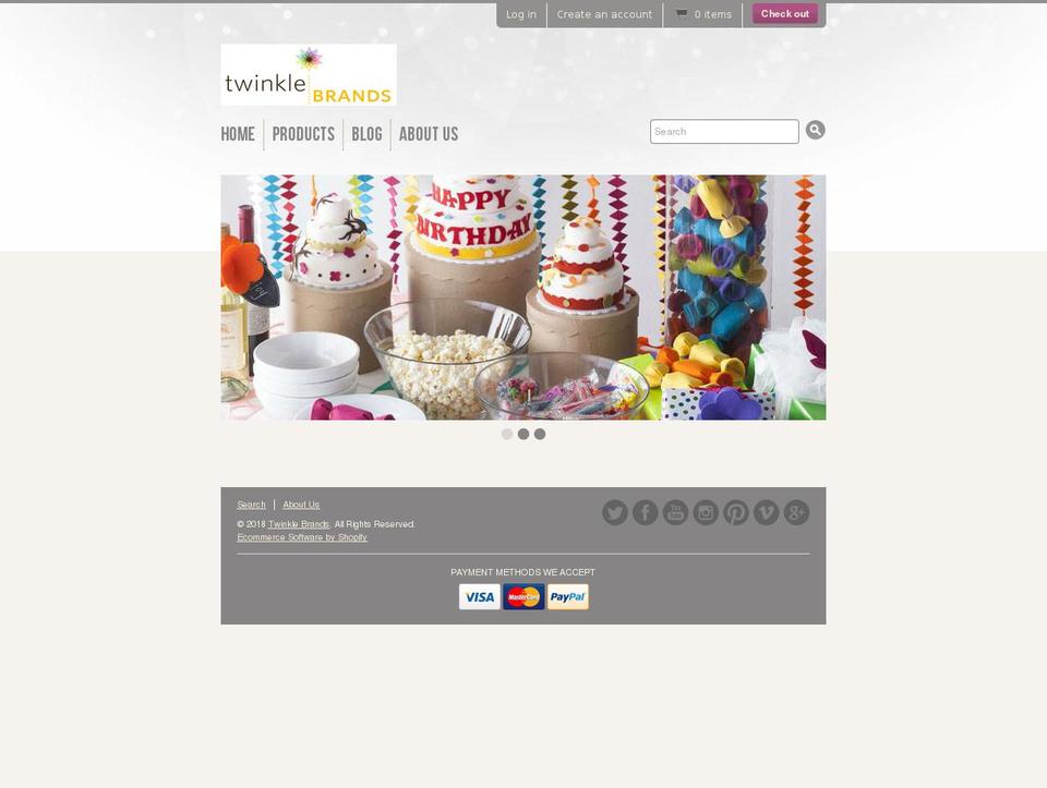 twinklebrands.com — Shopify storefront screenshot