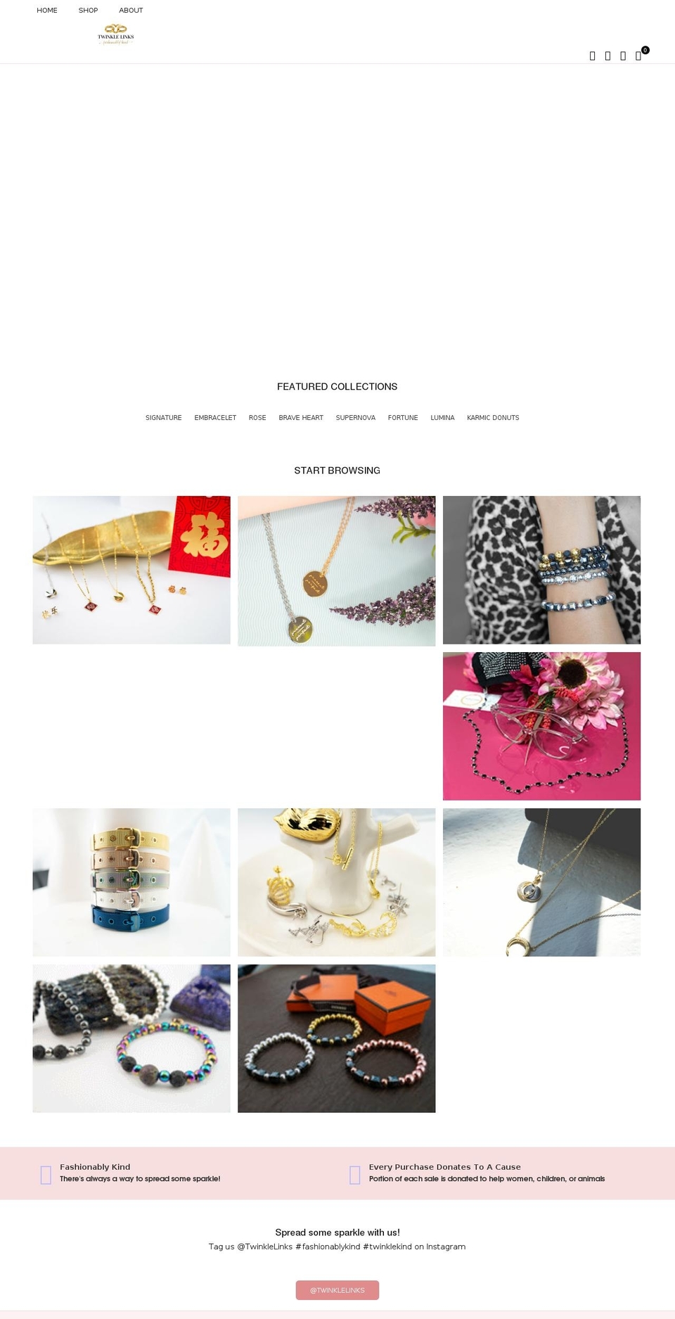 twinklelinks.com shopify website screenshot