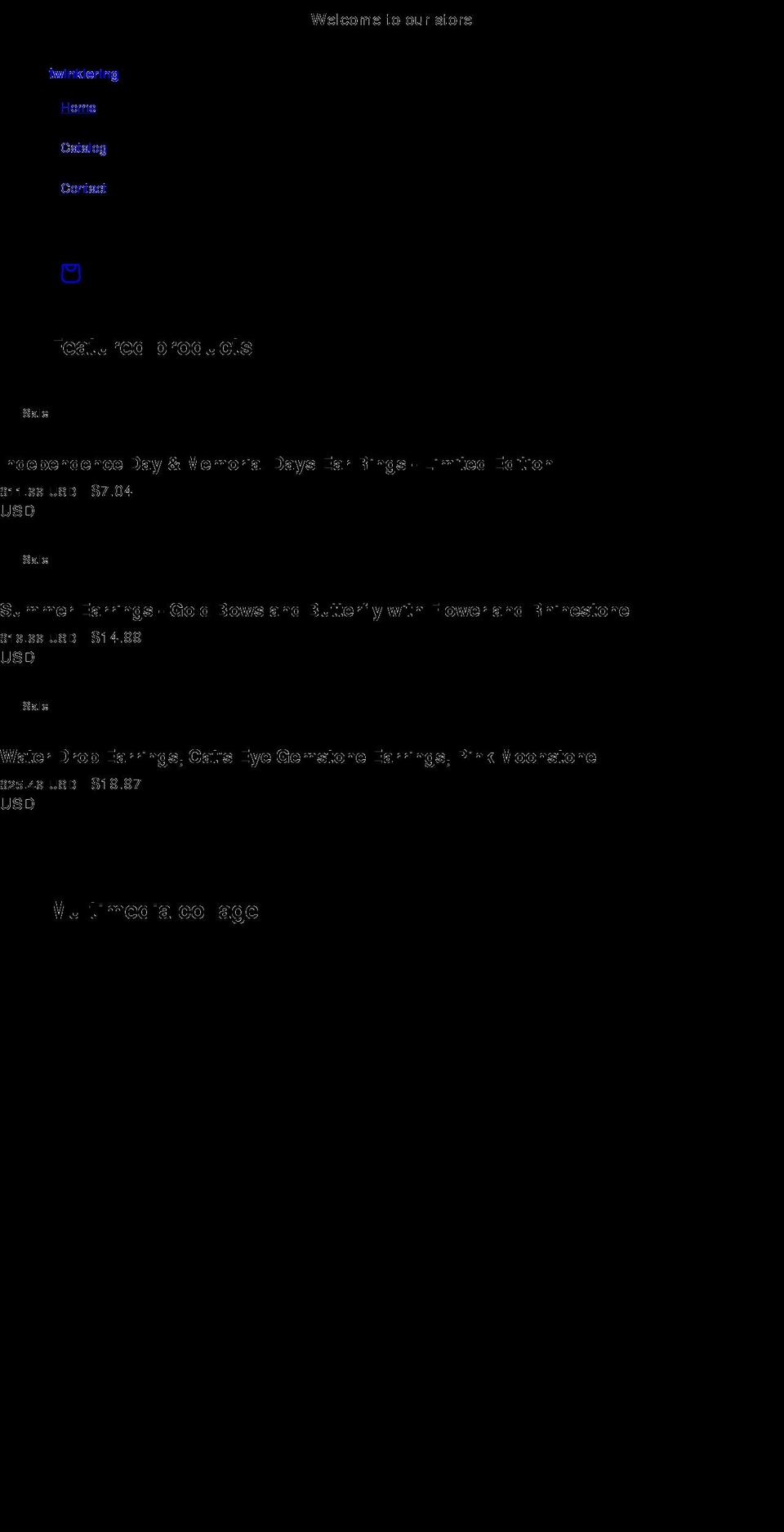 twinklering.com shopify website screenshot
