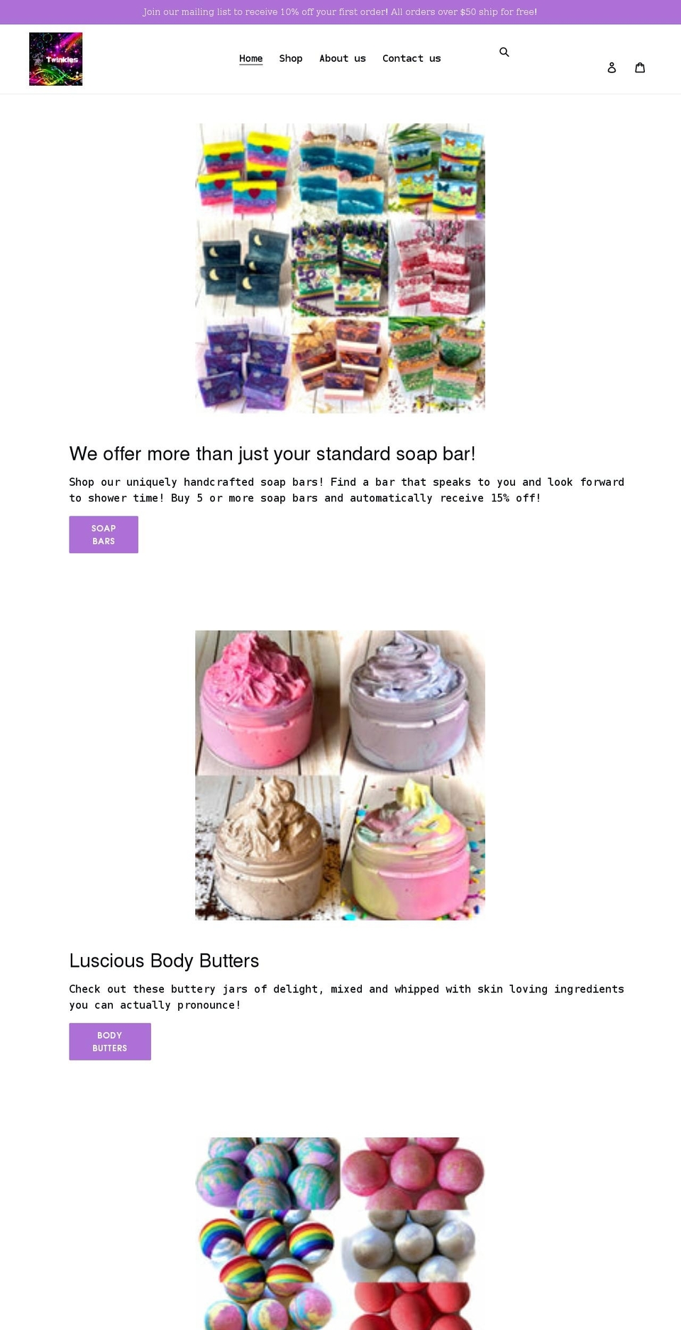 twinklesbeautique.com shopify website screenshot