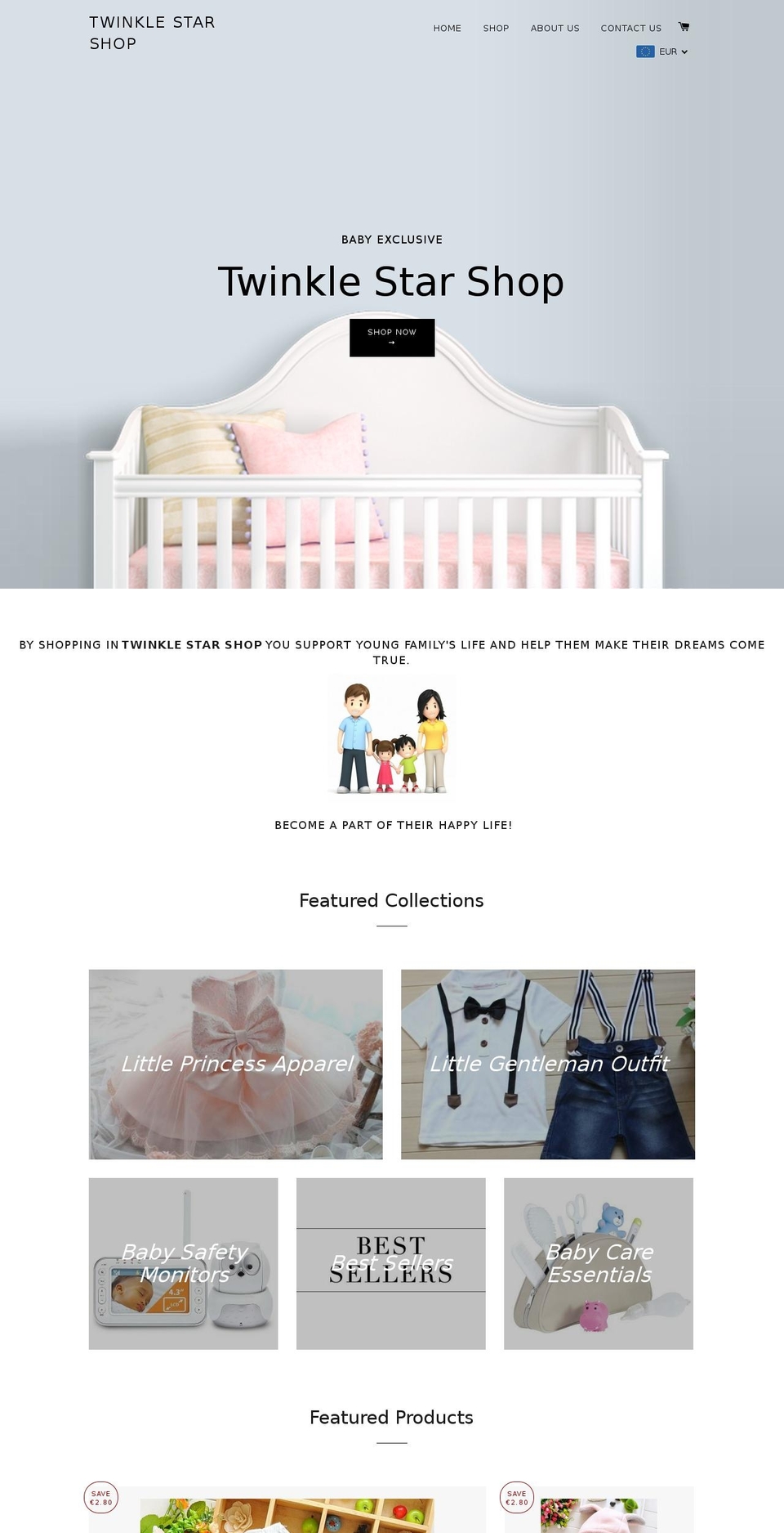 twinklestarshop.com shopify website screenshot