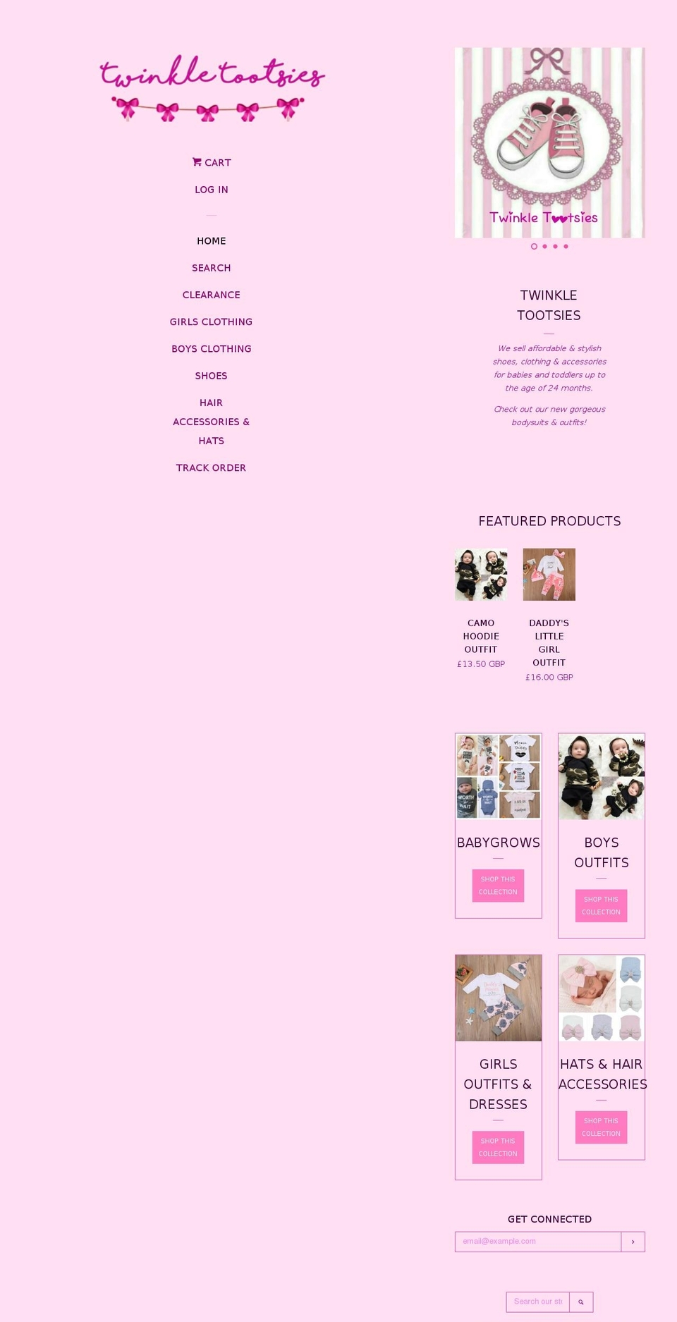 twinkletootsies.com shopify website screenshot