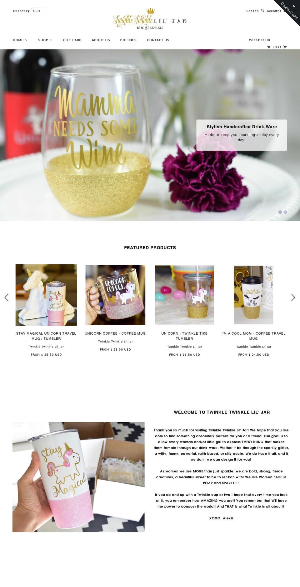 twinkletwinkleliljar.com shopify website screenshot
