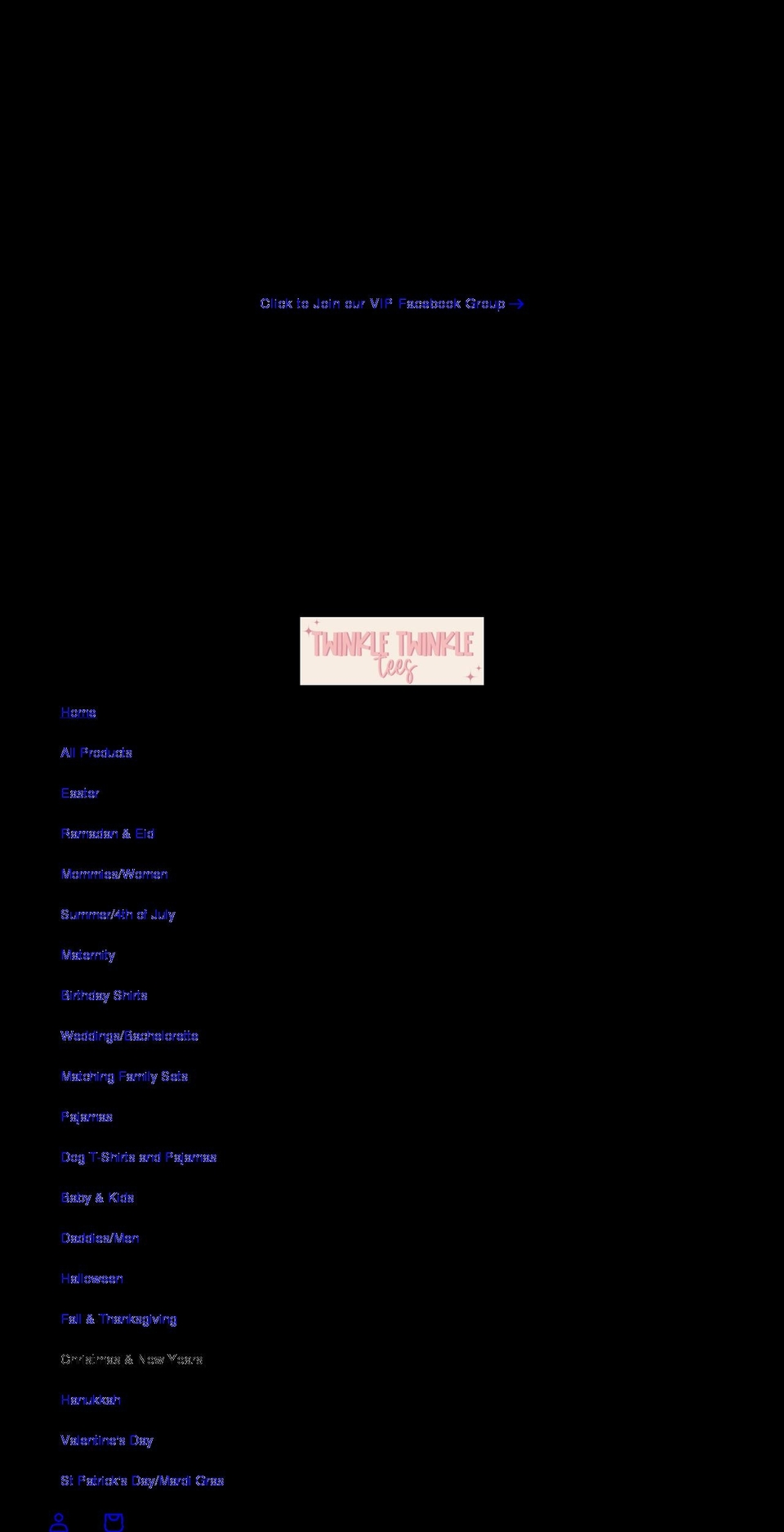 twinkletwinkletees.com shopify website screenshot
