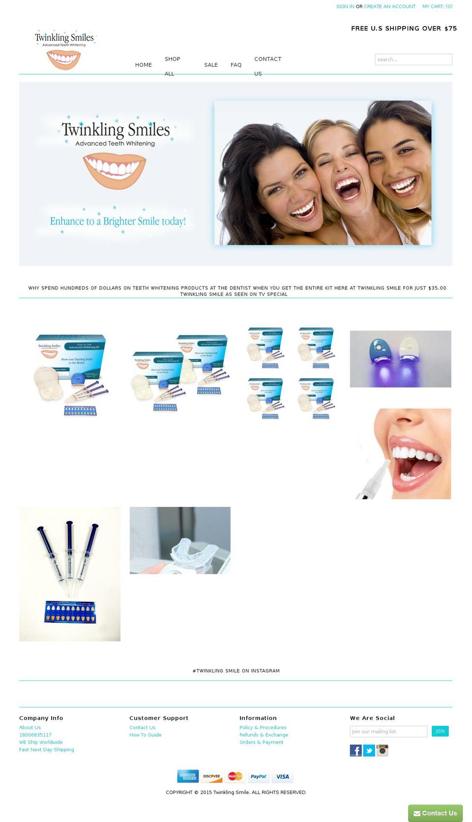 mr-parker Shopify theme site example twinklingsmile.com