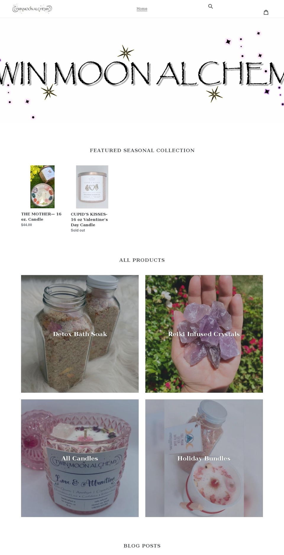 twinmoonalchemy.com shopify website screenshot
