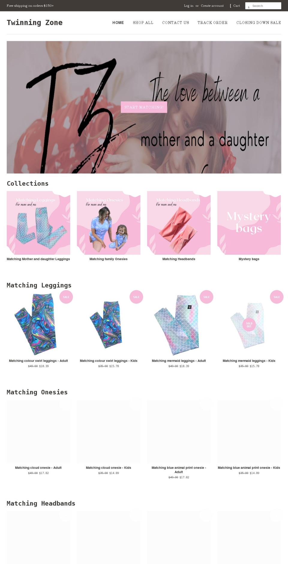 twinningzone.com.au shopify website screenshot