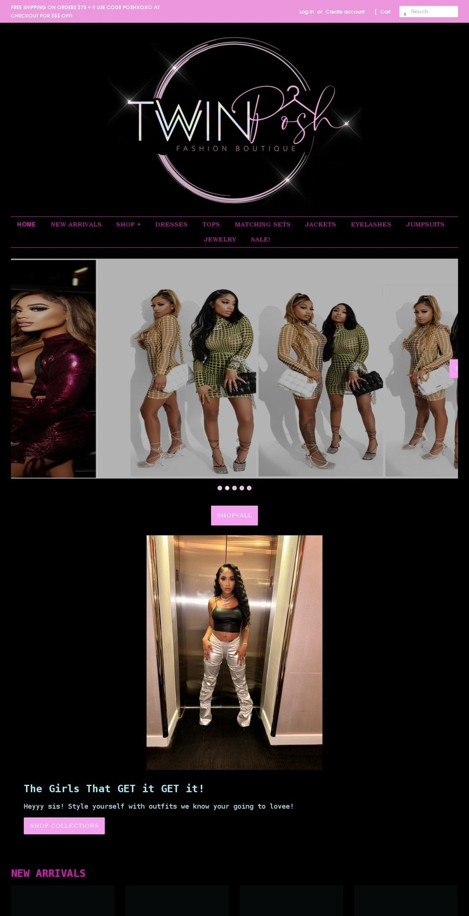 twinposh.com shopify website screenshot