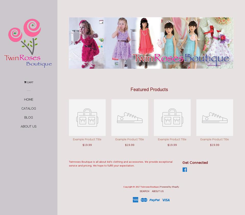 twinrosesboutique.com shopify website screenshot
