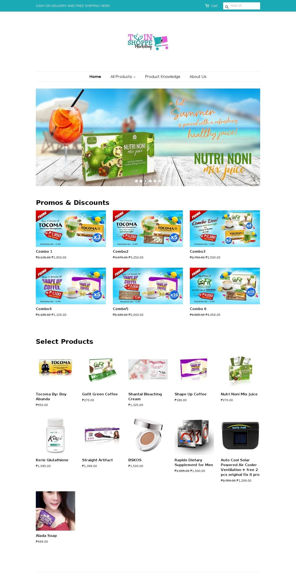 twinshoppe.net shopify website screenshot