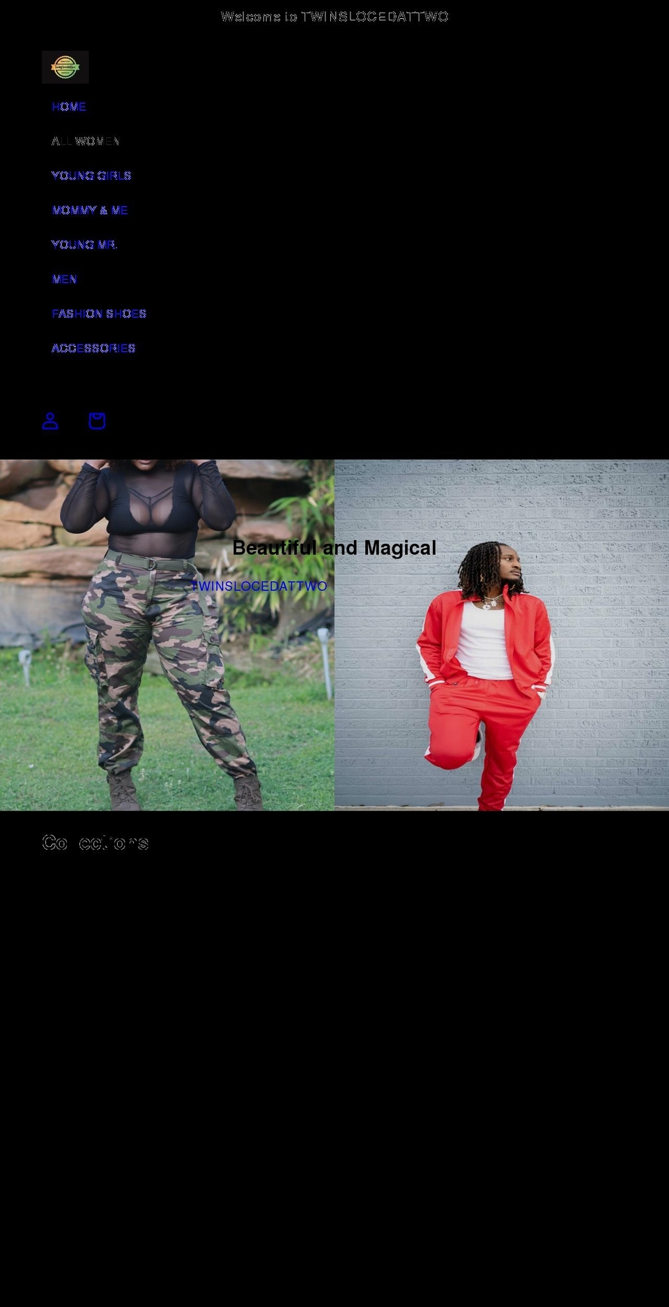 twinslocedattwo.com shopify website screenshot