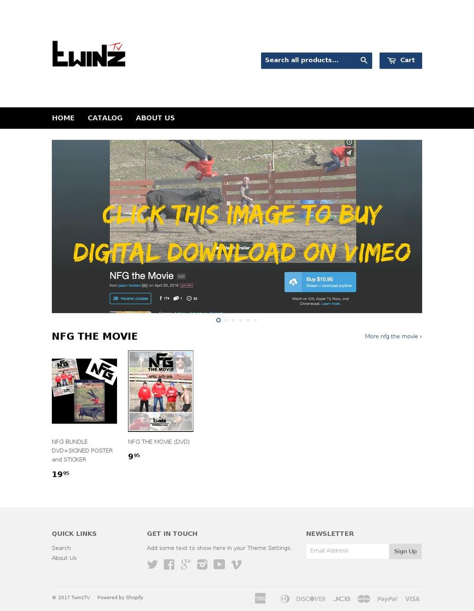 twinztv.com shopify website screenshot