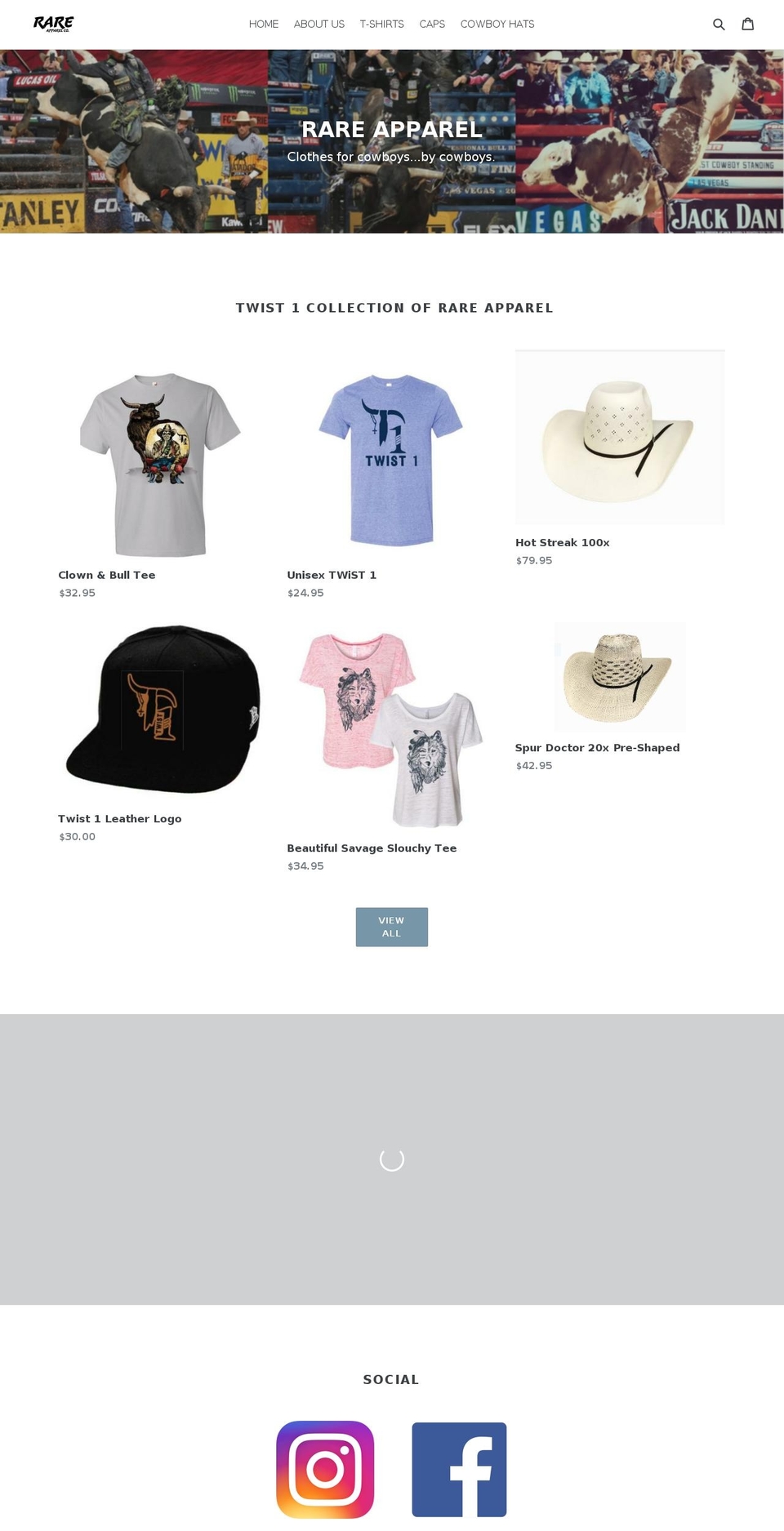 twist1hats.com — Shopify storefront screenshot