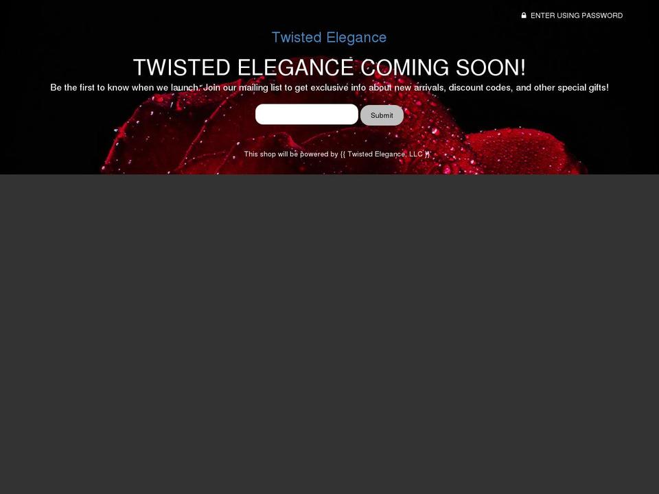 twisted-elegance-llc.myshopify.com shopify website screenshot