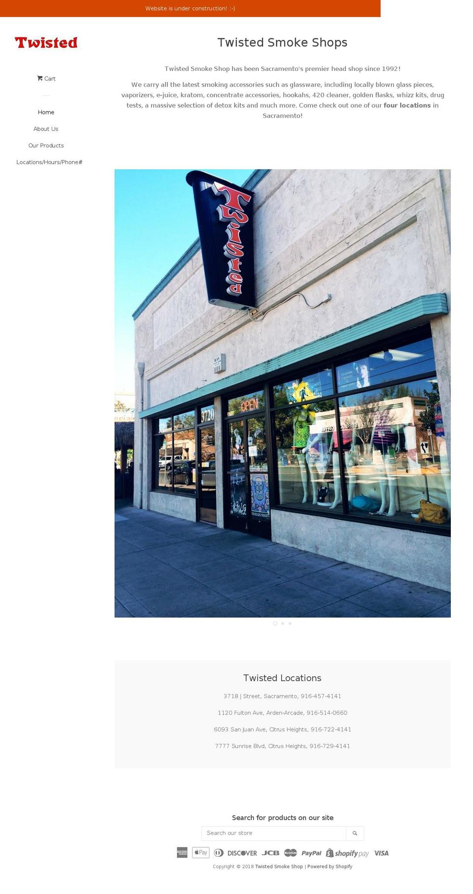 twisted420.com shopify website screenshot