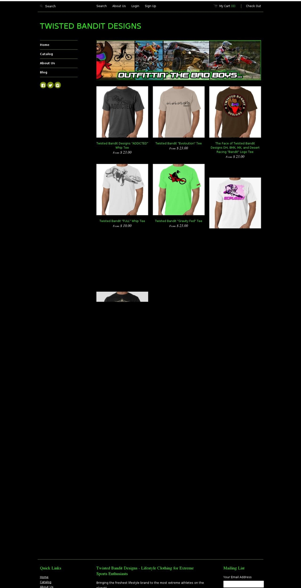 twistedbanditdesigns.com shopify website screenshot