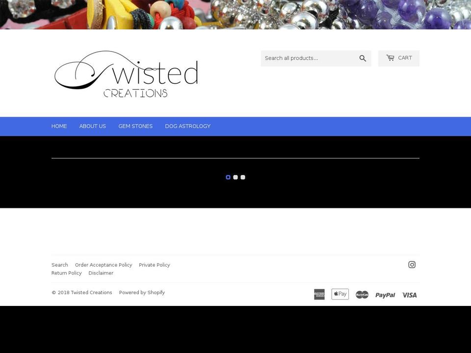 twistedcreations.ca shopify website screenshot